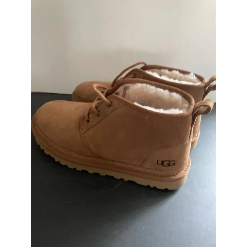 UGG Women's Neumel Chukka Brown Chestnut Suede Boot EU 40 US 9 UK 7 NEW Plush - Picture 4 of 7